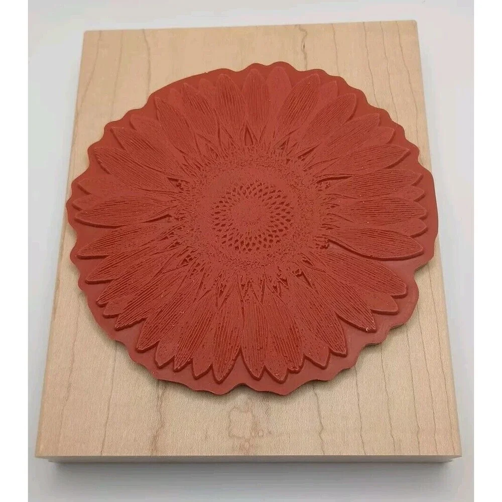 Stampin Up Sunflower Rubber Stamp Huge Background Summer Retired